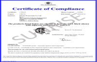 Sunrise Thermocouple CSA Certificate